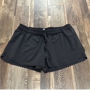 Lululemon Athletica Black Shorts with lace trim